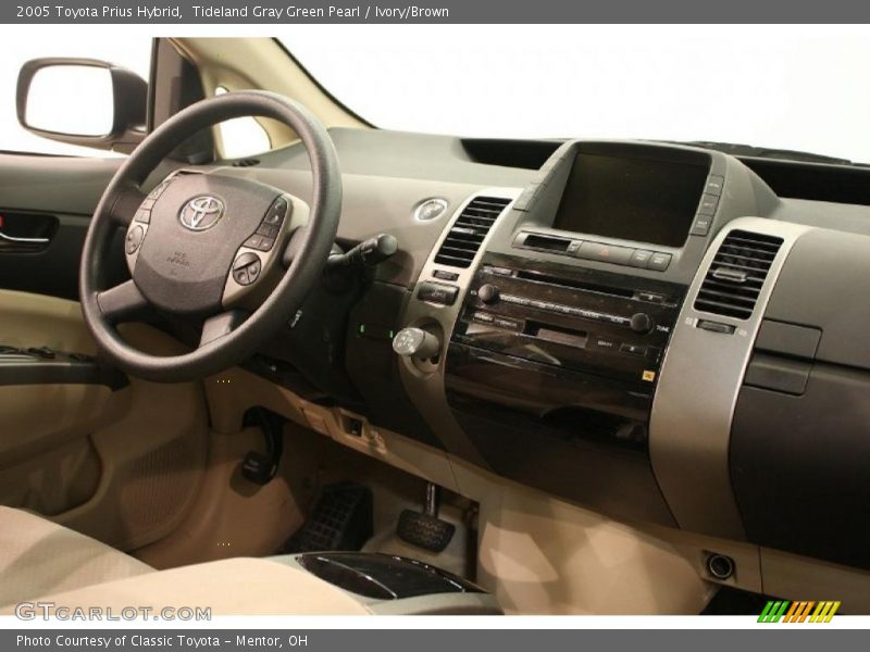Tideland Gray Green Pearl / Ivory/Brown 2005 Toyota Prius Hybrid