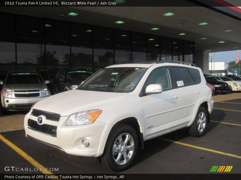 Blizzard White Pearl / Ash Gray 2010 Toyota RAV4 Limited V6