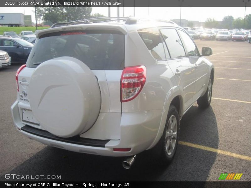 Blizzard White Pearl / Ash Gray 2010 Toyota RAV4 Limited V6