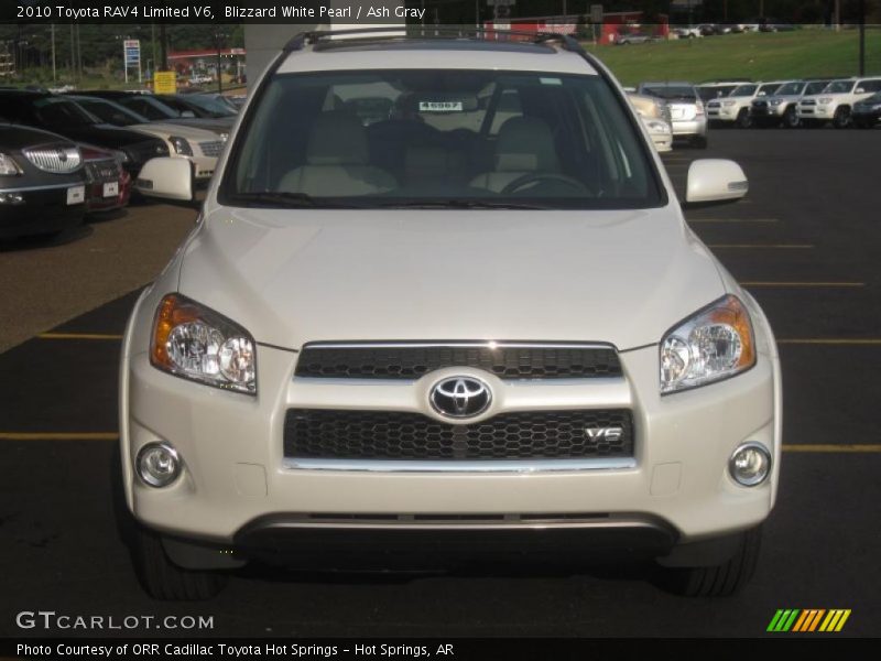 Blizzard White Pearl / Ash Gray 2010 Toyota RAV4 Limited V6