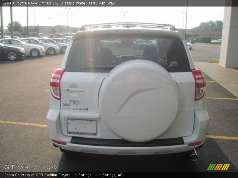 Blizzard White Pearl / Ash Gray 2010 Toyota RAV4 Limited V6
