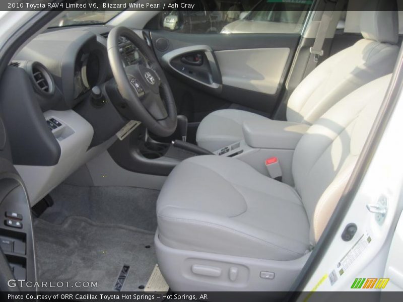 Blizzard White Pearl / Ash Gray 2010 Toyota RAV4 Limited V6