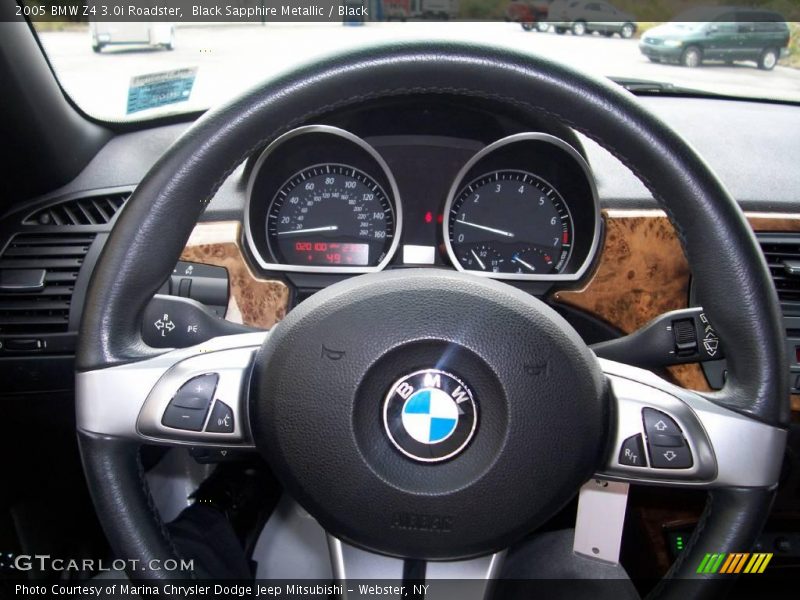 Black Sapphire Metallic / Black 2005 BMW Z4 3.0i Roadster