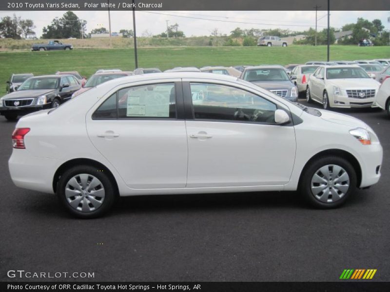 Polar White / Dark Charcoal 2010 Toyota Yaris Sedan