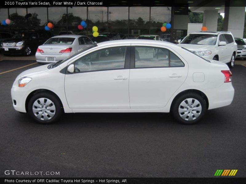 Polar White / Dark Charcoal 2010 Toyota Yaris Sedan