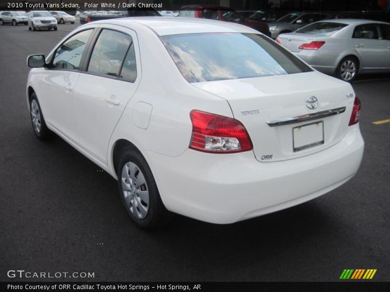 Polar White / Dark Charcoal 2010 Toyota Yaris Sedan