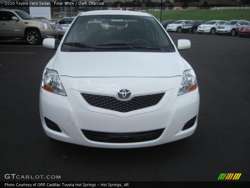 Polar White / Dark Charcoal 2010 Toyota Yaris Sedan