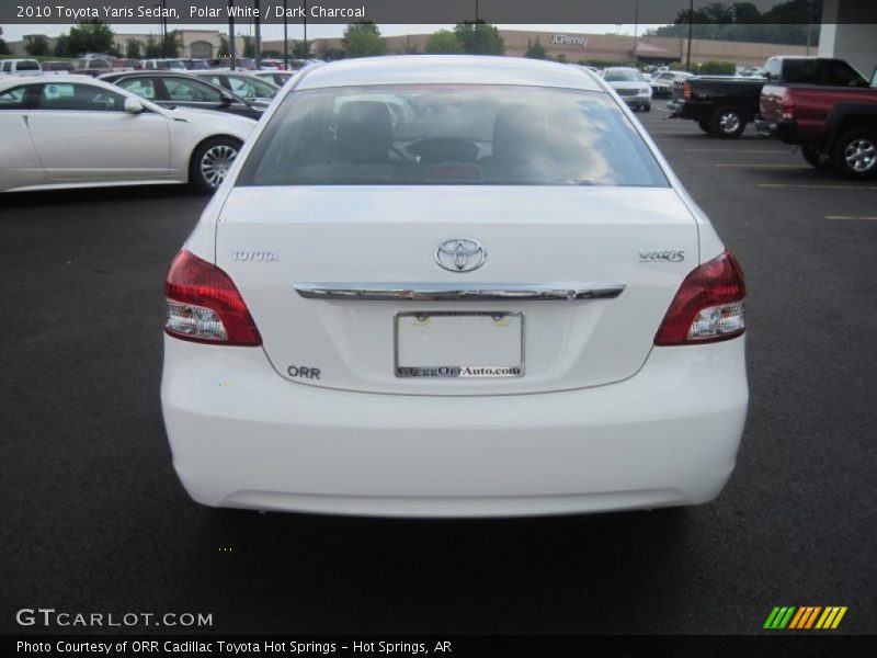 Polar White / Dark Charcoal 2010 Toyota Yaris Sedan