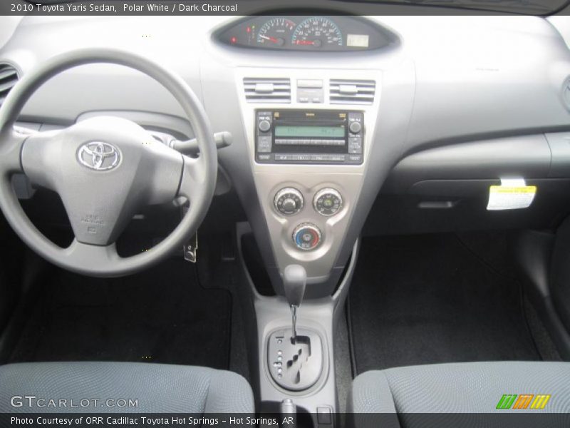 Polar White / Dark Charcoal 2010 Toyota Yaris Sedan