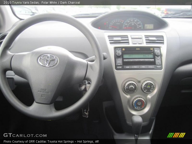 Polar White / Dark Charcoal 2010 Toyota Yaris Sedan