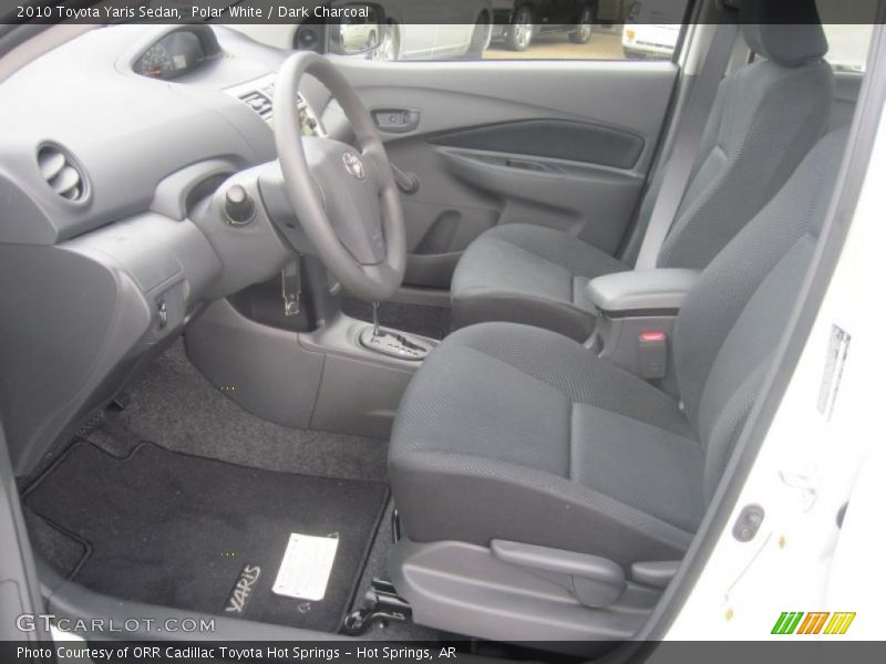 Polar White / Dark Charcoal 2010 Toyota Yaris Sedan