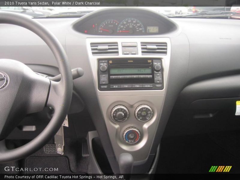 Polar White / Dark Charcoal 2010 Toyota Yaris Sedan