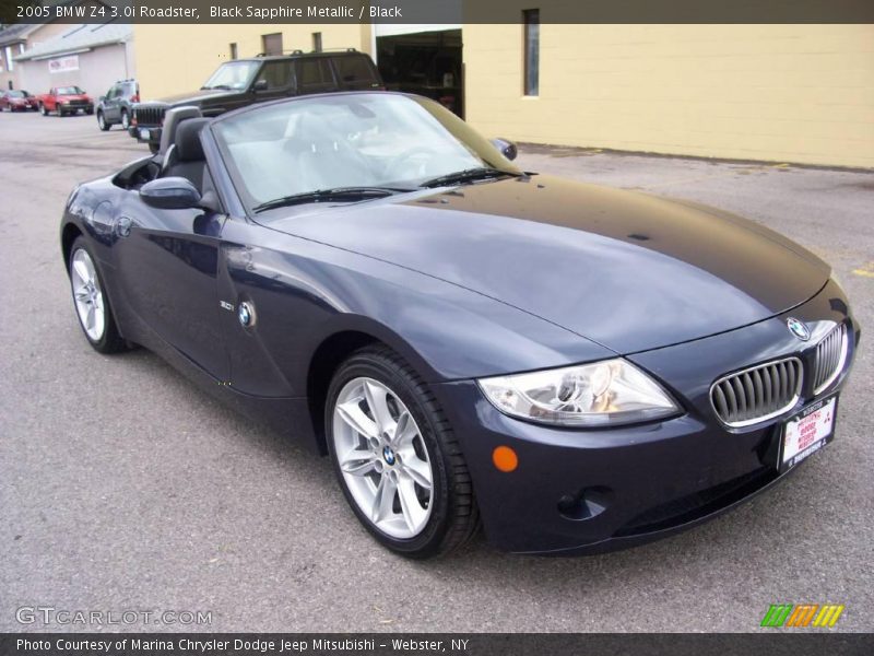Black Sapphire Metallic / Black 2005 BMW Z4 3.0i Roadster