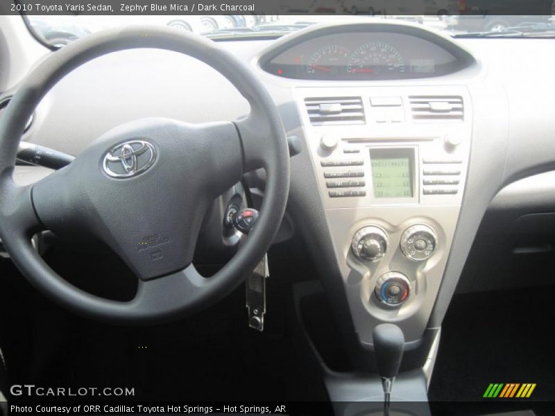 Zephyr Blue Mica / Dark Charcoal 2010 Toyota Yaris Sedan