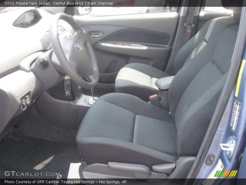 Zephyr Blue Mica / Dark Charcoal 2010 Toyota Yaris Sedan