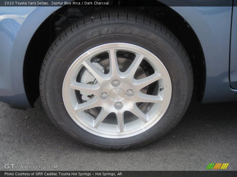 Zephyr Blue Mica / Dark Charcoal 2010 Toyota Yaris Sedan
