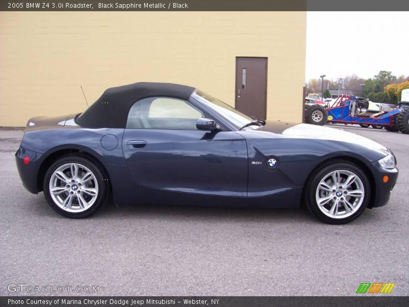 Black Sapphire Metallic / Black 2005 BMW Z4 3.0i Roadster