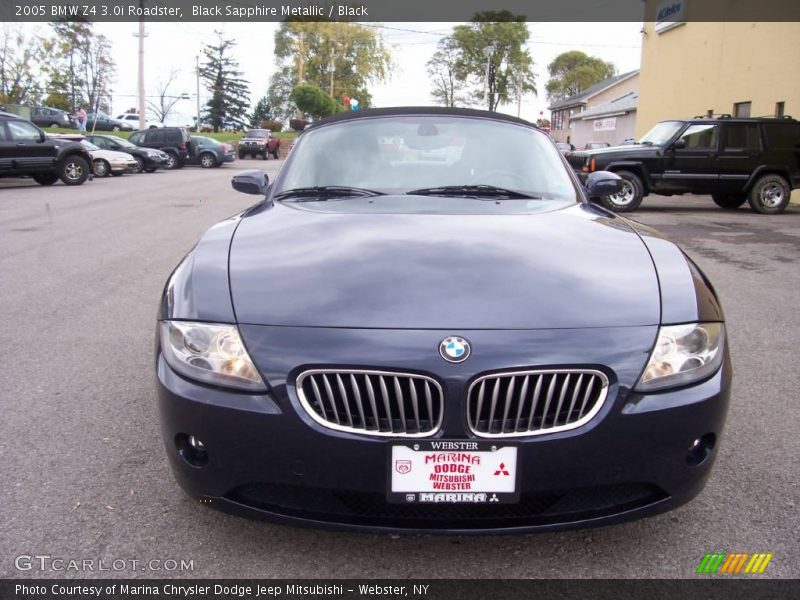 Black Sapphire Metallic / Black 2005 BMW Z4 3.0i Roadster