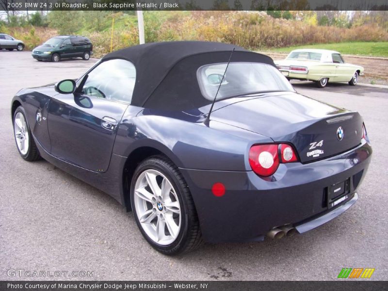 Black Sapphire Metallic / Black 2005 BMW Z4 3.0i Roadster