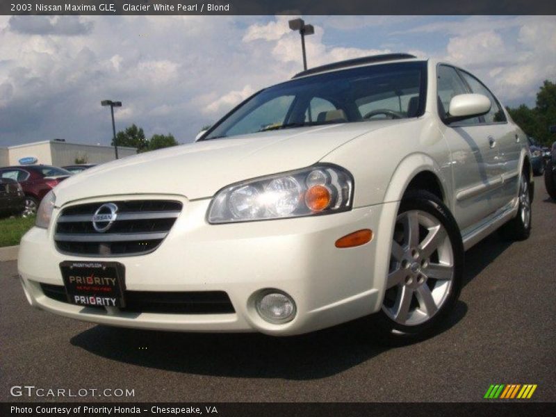 Glacier White Pearl / Blond 2003 Nissan Maxima GLE