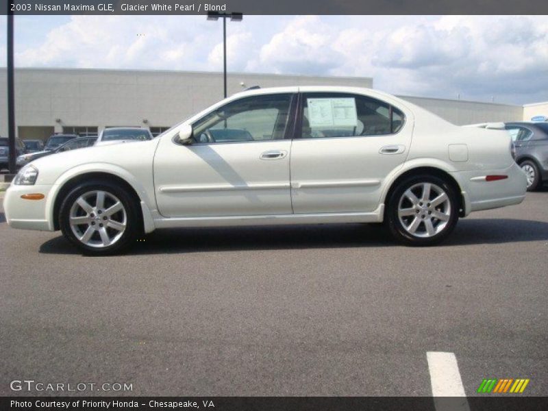 Glacier White Pearl / Blond 2003 Nissan Maxima GLE