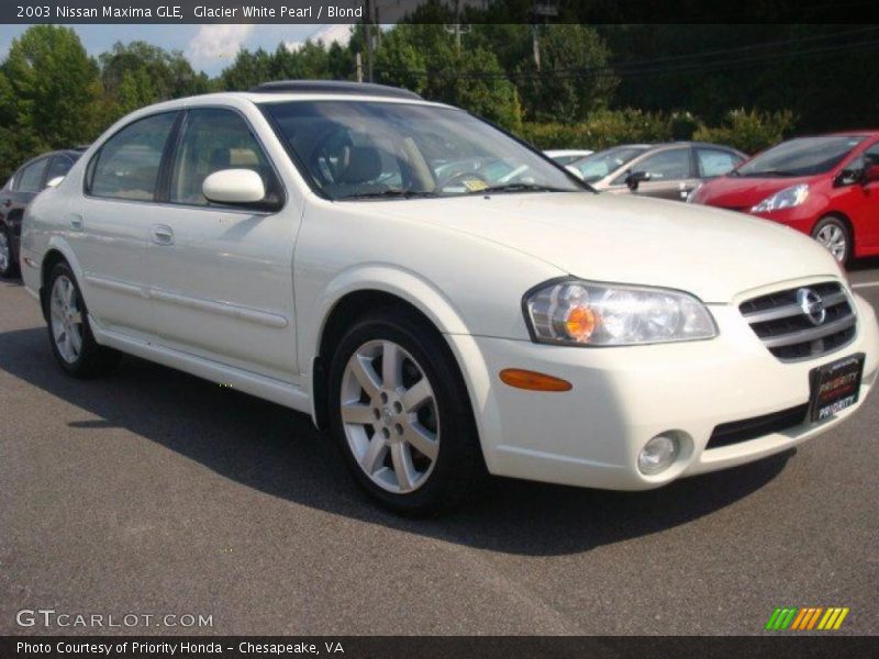 Glacier White Pearl / Blond 2003 Nissan Maxima GLE