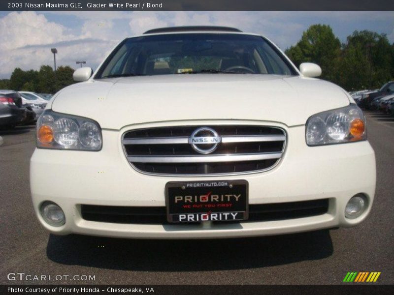 Glacier White Pearl / Blond 2003 Nissan Maxima GLE