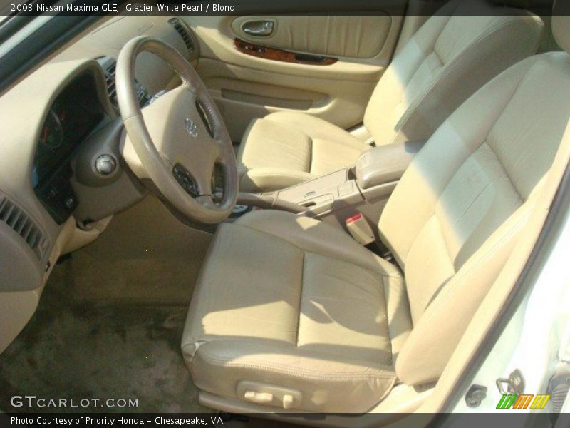 Glacier White Pearl / Blond 2003 Nissan Maxima GLE