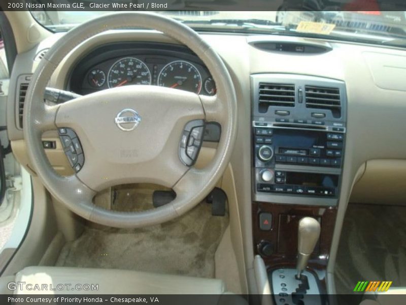 Glacier White Pearl / Blond 2003 Nissan Maxima GLE