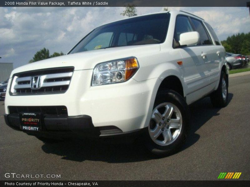 Taffeta White / Saddle 2008 Honda Pilot Value Package