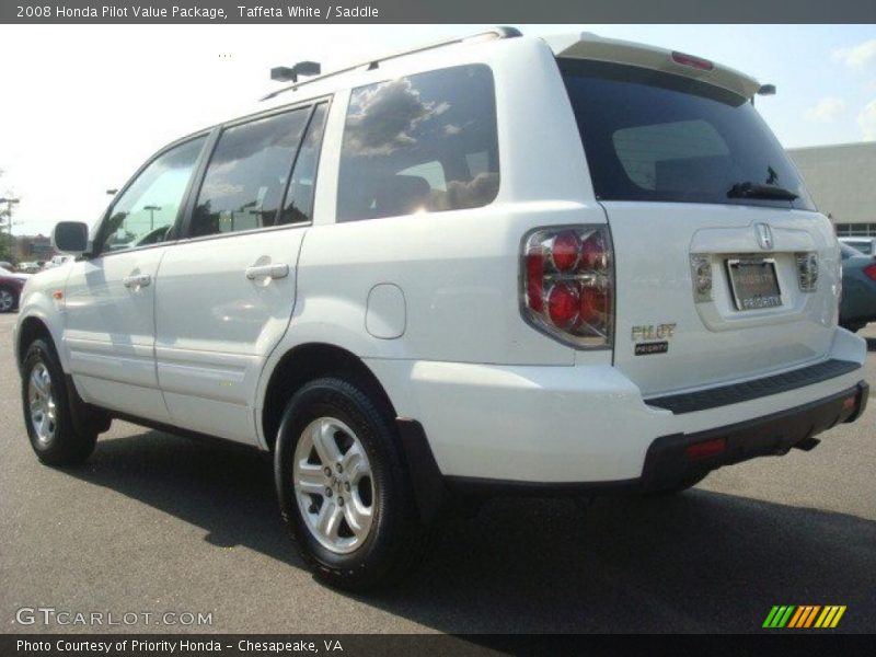 Taffeta White / Saddle 2008 Honda Pilot Value Package