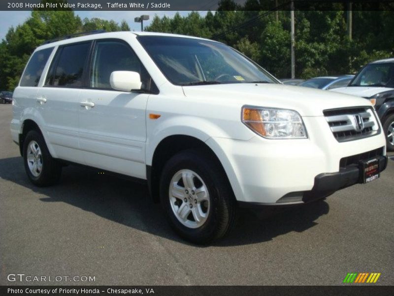 Taffeta White / Saddle 2008 Honda Pilot Value Package