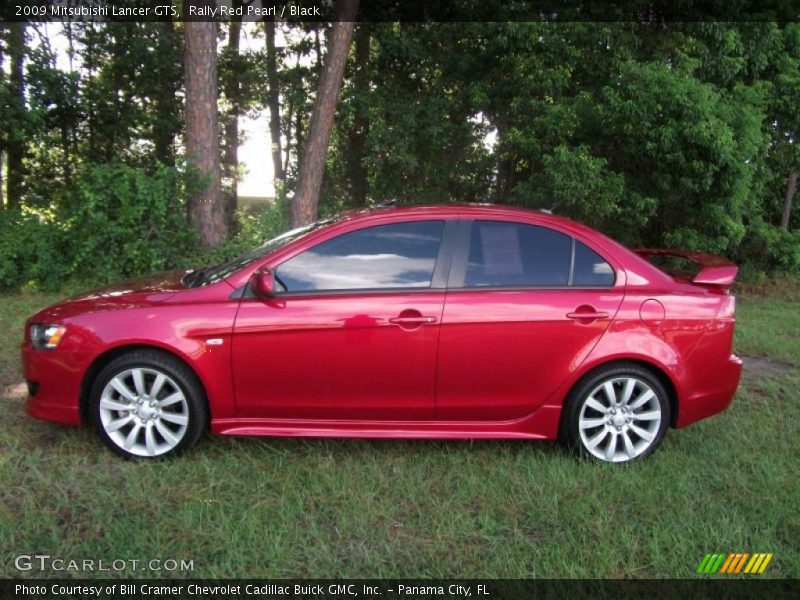 Rally Red Pearl / Black 2009 Mitsubishi Lancer GTS