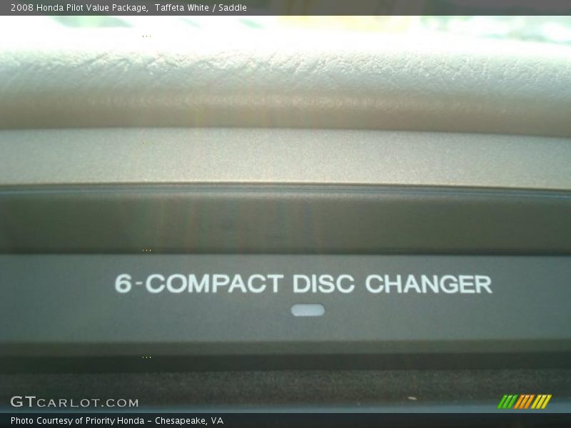 Taffeta White / Saddle 2008 Honda Pilot Value Package