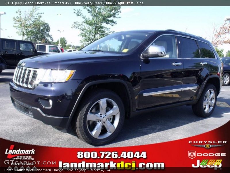 Blackberry Pearl / Black/Light Frost Beige 2011 Jeep Grand Cherokee Limited 4x4