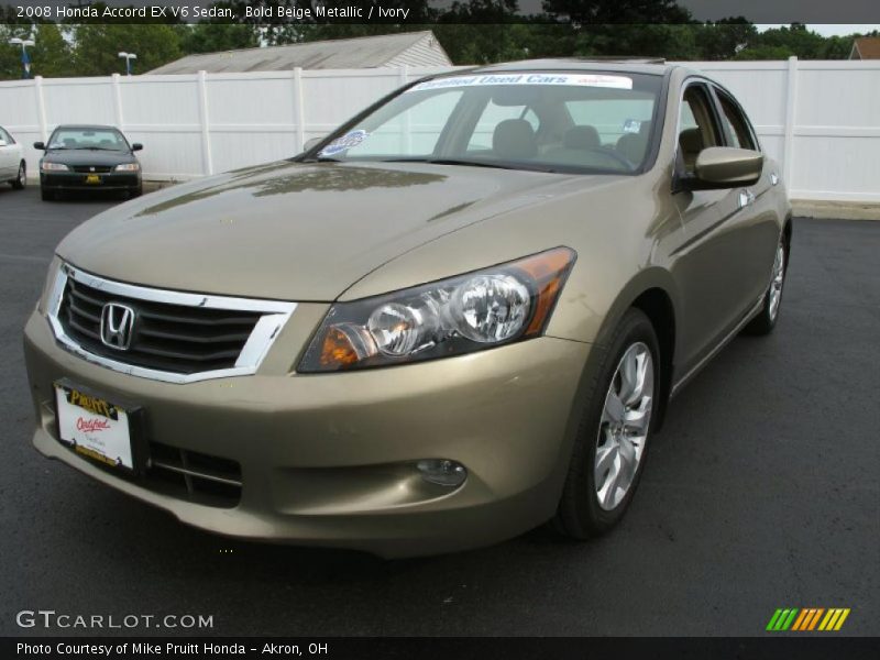 Bold Beige Metallic / Ivory 2008 Honda Accord EX V6 Sedan