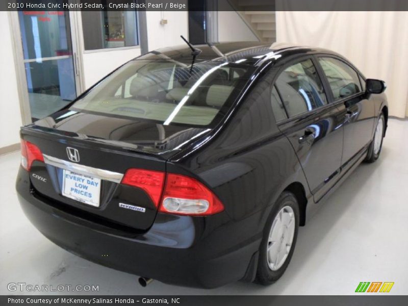 Crystal Black Pearl / Beige 2010 Honda Civic Hybrid Sedan