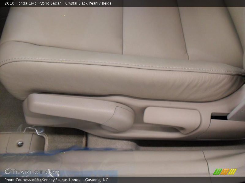 Crystal Black Pearl / Beige 2010 Honda Civic Hybrid Sedan