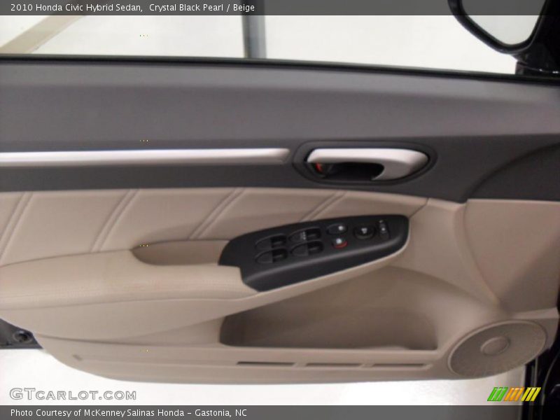 Crystal Black Pearl / Beige 2010 Honda Civic Hybrid Sedan