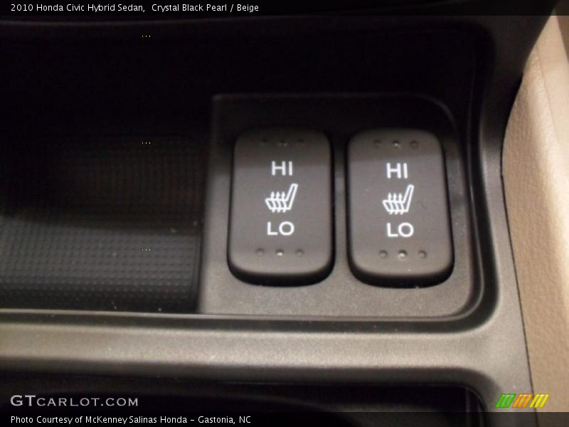 Crystal Black Pearl / Beige 2010 Honda Civic Hybrid Sedan