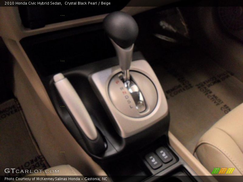 Crystal Black Pearl / Beige 2010 Honda Civic Hybrid Sedan