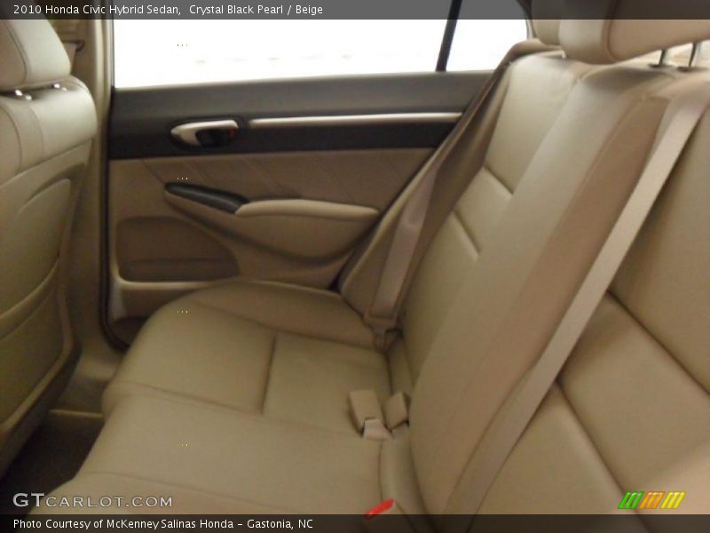 Crystal Black Pearl / Beige 2010 Honda Civic Hybrid Sedan