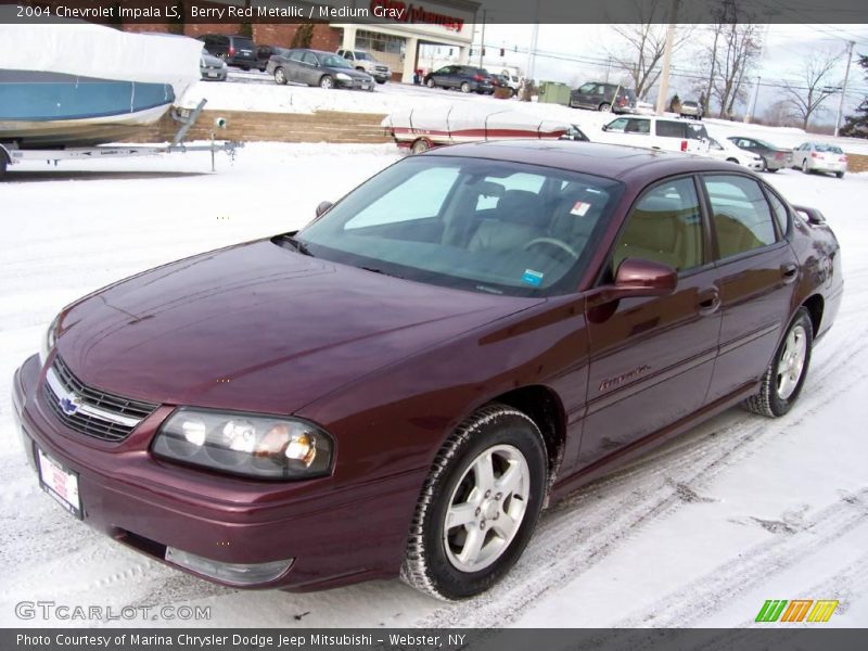 Berry Red Metallic / Medium Gray 2004 Chevrolet Impala LS