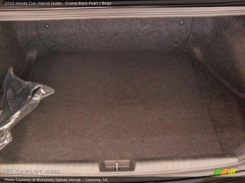 Crystal Black Pearl / Beige 2010 Honda Civic Hybrid Sedan