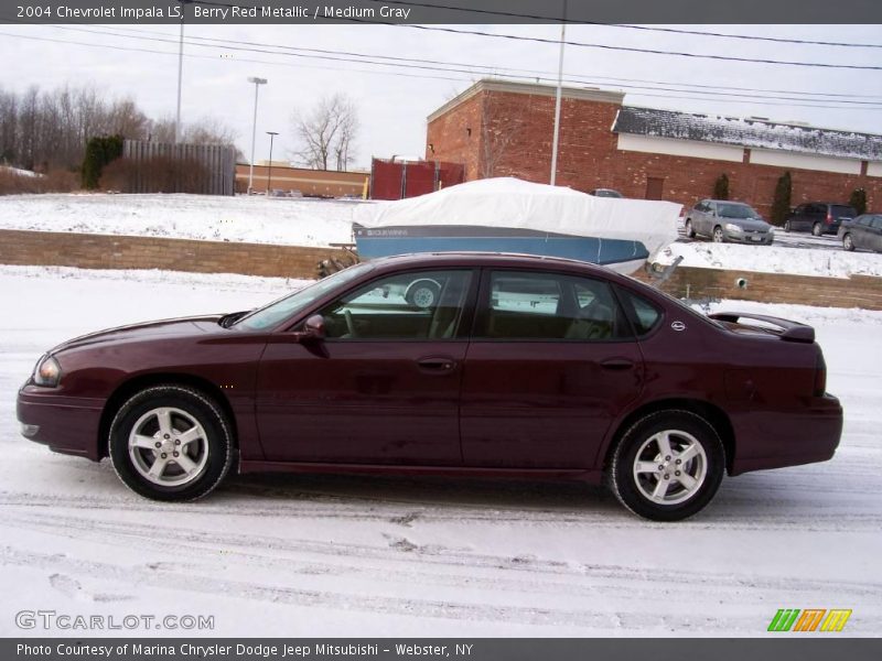 Berry Red Metallic / Medium Gray 2004 Chevrolet Impala LS