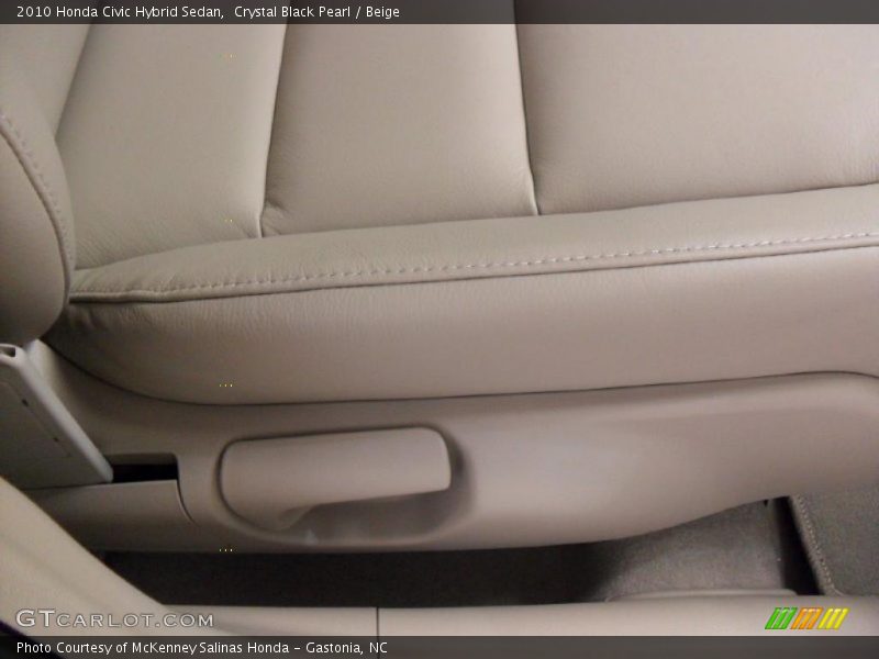 Crystal Black Pearl / Beige 2010 Honda Civic Hybrid Sedan