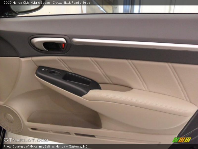 Crystal Black Pearl / Beige 2010 Honda Civic Hybrid Sedan