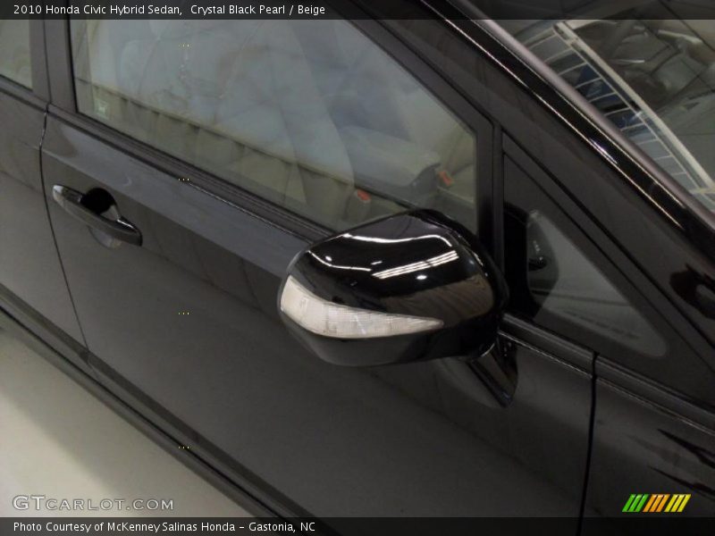 Crystal Black Pearl / Beige 2010 Honda Civic Hybrid Sedan