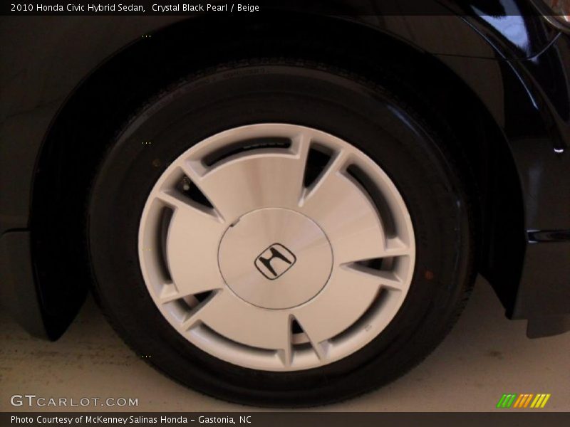 Crystal Black Pearl / Beige 2010 Honda Civic Hybrid Sedan