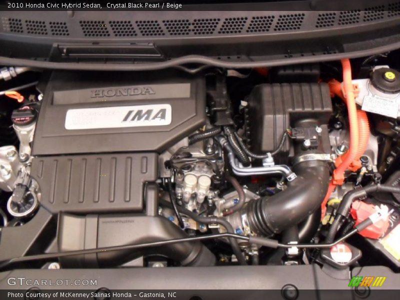 Crystal Black Pearl / Beige 2010 Honda Civic Hybrid Sedan